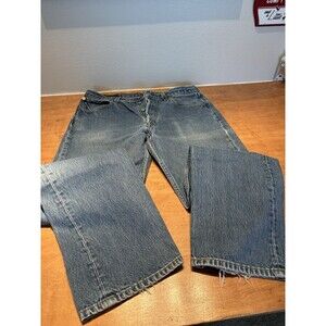 Vintage Levi's 501xx 0000 Blue Denim Jeans 35x38 Made In USA Button Fly Mens